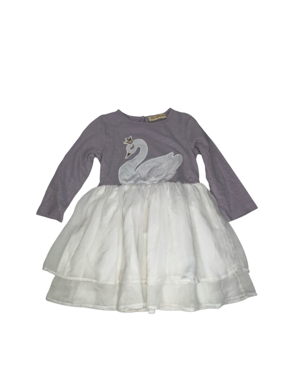 Sweet Magnolia Toddler Girl 3T Swan Tulle Dress Long Sleeve Lavender Boutique